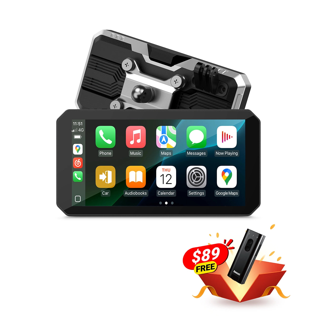 C9 Pro Max मोटरसाइकिल फ्रंट और रियर कैमरा, वायरलेस कारप्ले समर्थित