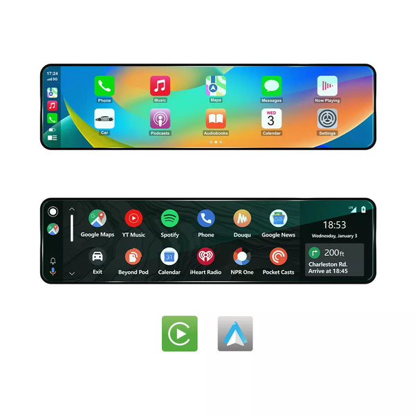 P112 4K/2K डैश कैम GPS रिकॉर्डर 3-चैनल पोर्टेबल कारप्ले/AA स्टीरियो