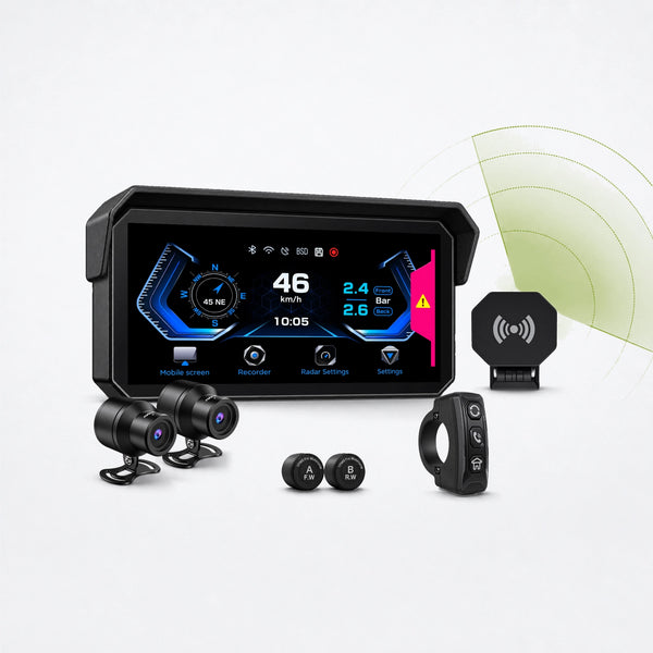Motorcycle CarPlay with BX Dash Cam and BSD Smart System 